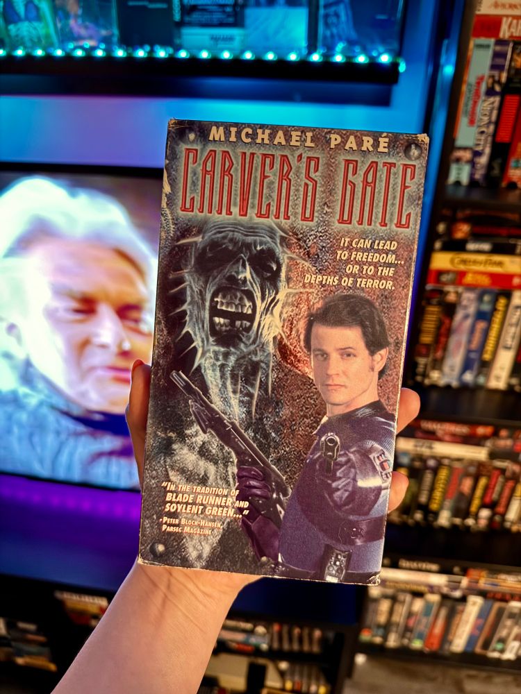 A vhs tape of the made for tv movie Carver’s Gate aka Dreambreaker starring Michael Paré