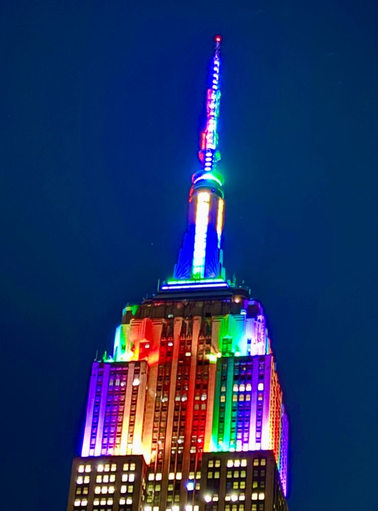 Empire State Building lit in tie dye for Jerry Garcia’s birthday