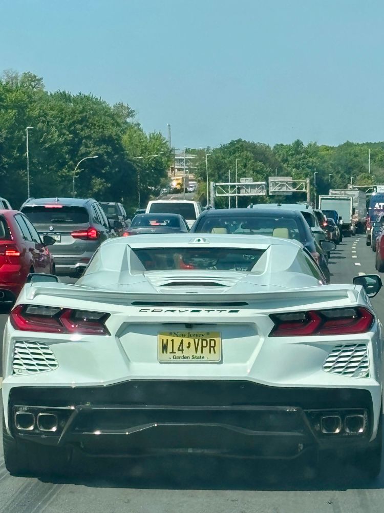 Corvette in Jersey Shore traffic