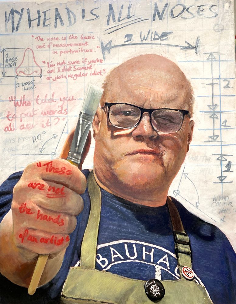 Progress pic of a self portrait. 