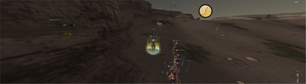 A Black Mage burn party in Altepa. Essentially a group of mages silence the worms and then barrage them with magic.