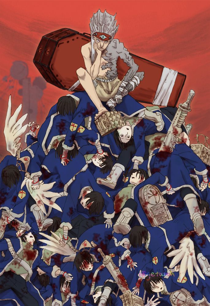BAROQUE・13号の山に座るカンオケ男