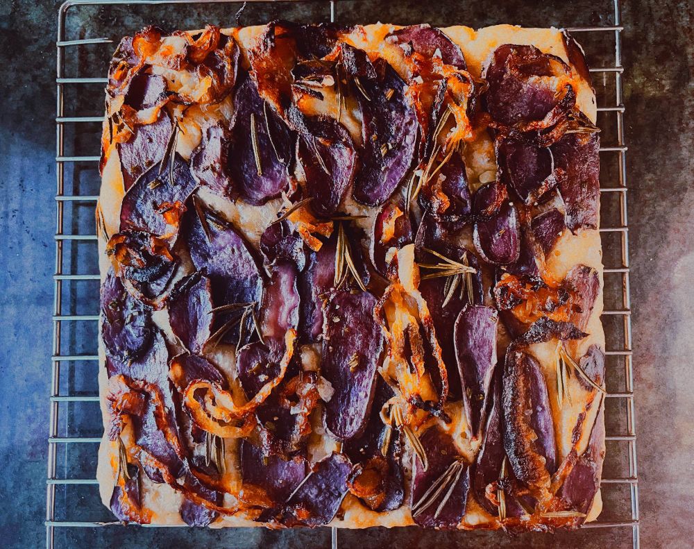 purple potato + rosemary