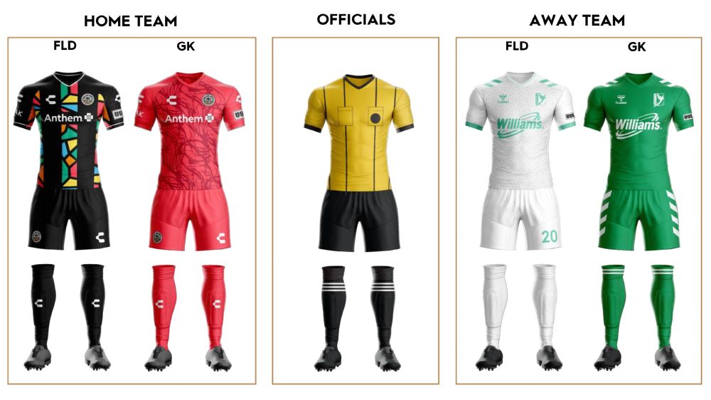 Oakland Roots SC vs. FC Tulsa Uniform Matchup at Oakland-Alameda Coliseum on ESPN+