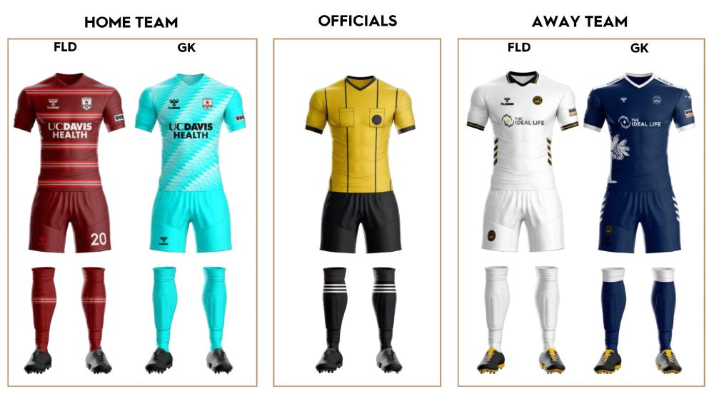 Sacramento Republic FC vs. Charleston Battery Uniform Matchup at Heart Health Park on CBS Sports Golazo Network. 