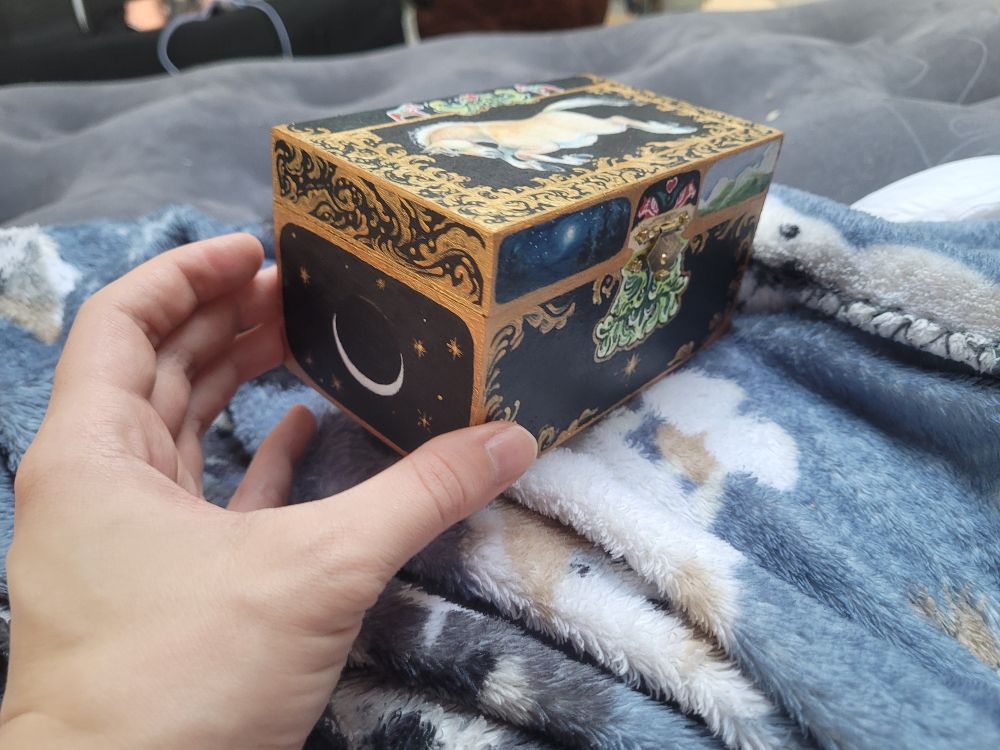 View of the whole box from the moon side