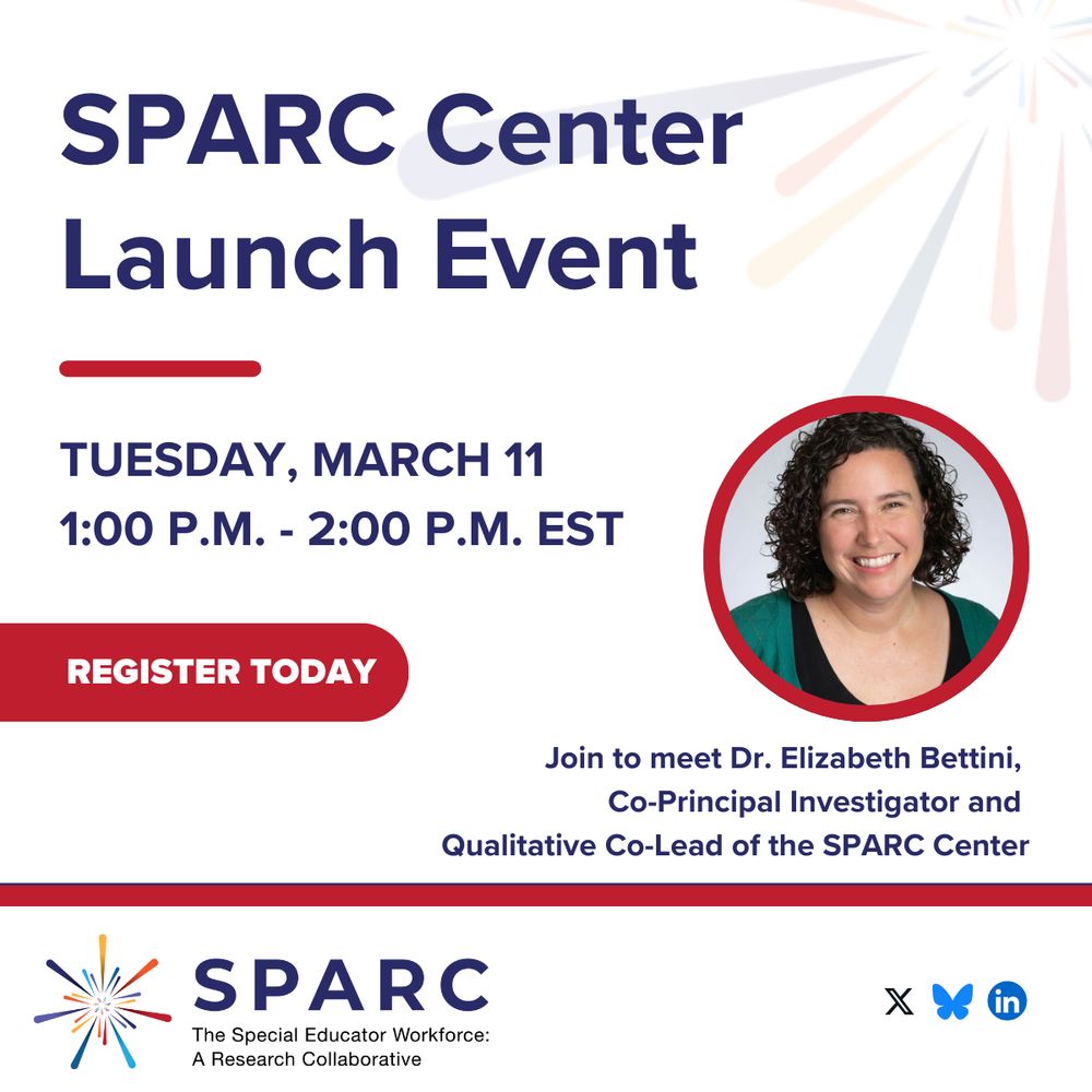 Reminder of SPARC Center Launch Event on March 11, 2025, featuring event speaker and SPARC Center Co-Principal Investigator Dr. Elizabeth Bettini.