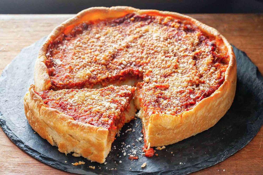 Chicago deep dish pizza