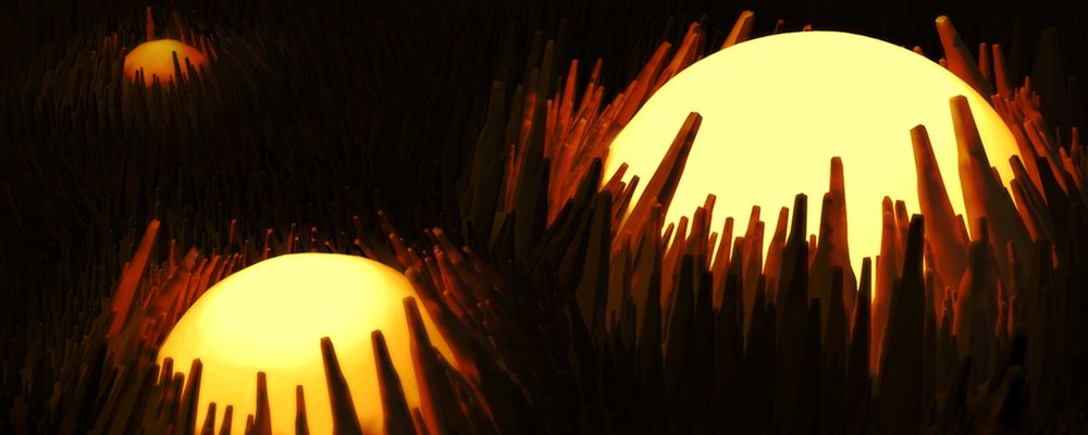 Magma domes on a spikey planet, Houdini