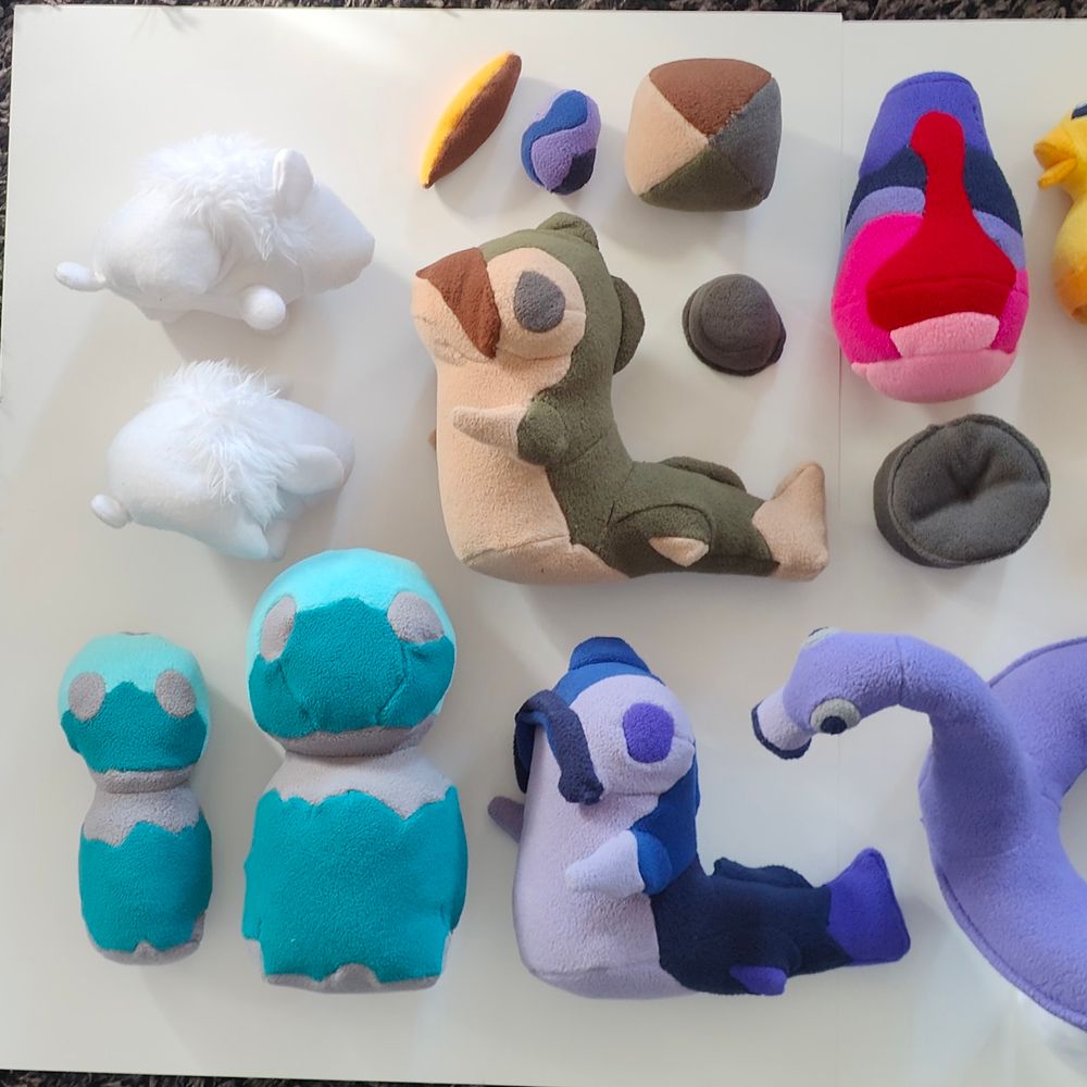 My first month+ of plushie making, some tests critters and the first two Frank The Fish