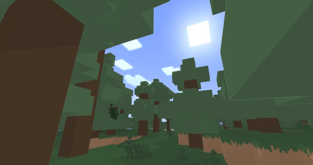 Crisp shadows and solid leaves,
You can turn off 'Solid Leaves' in the pack settings.