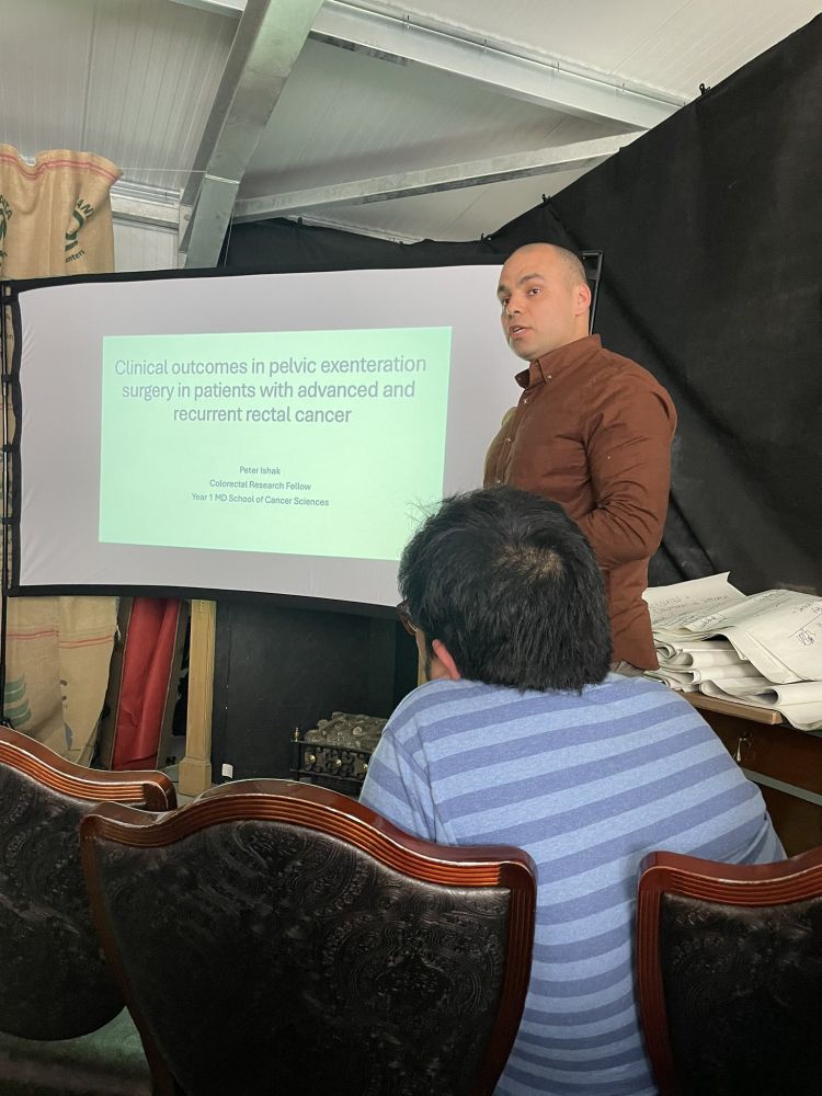 Peter Ishak presenting (Steel Lab and Roxburgh Lab)