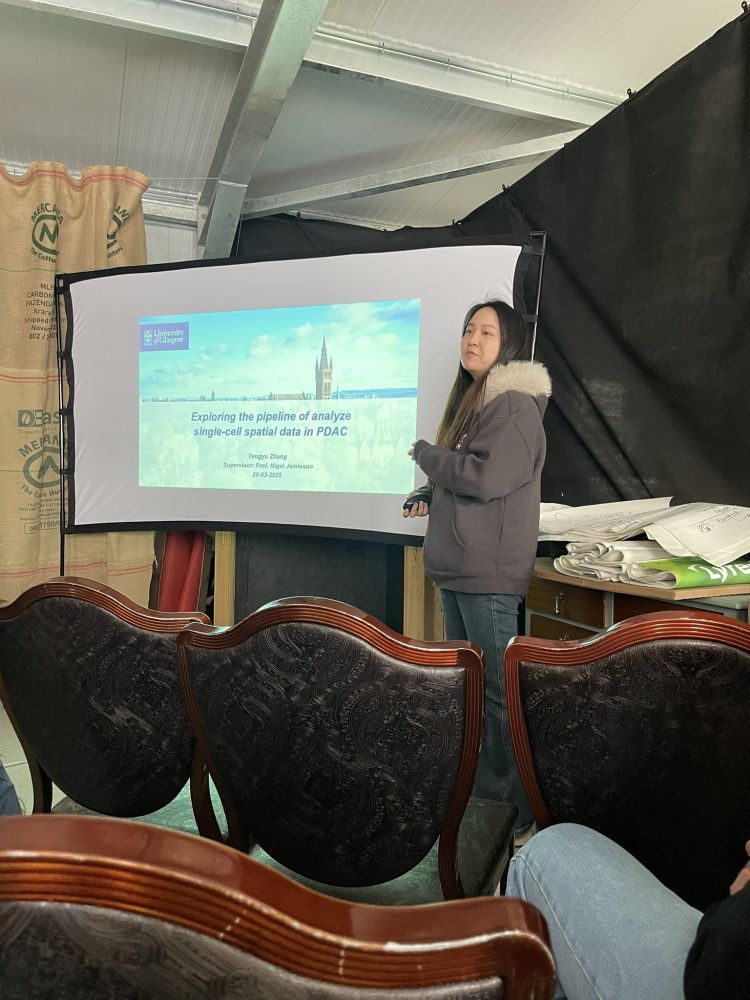 Tengyu Zhang presenting (Jamieson Lab)