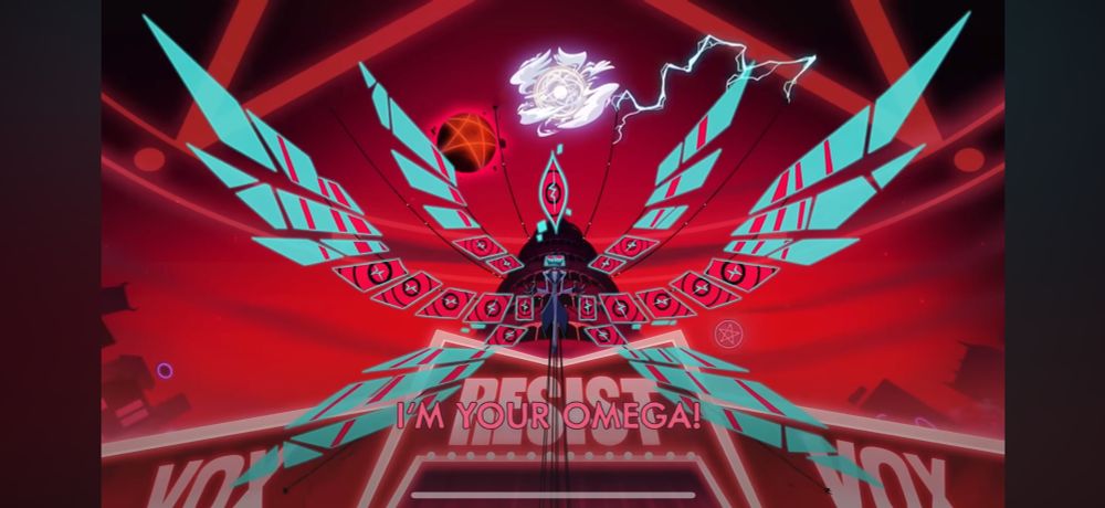 Vox from Hazbin Hotel season 2 episode 5 during the song Vox DEI 