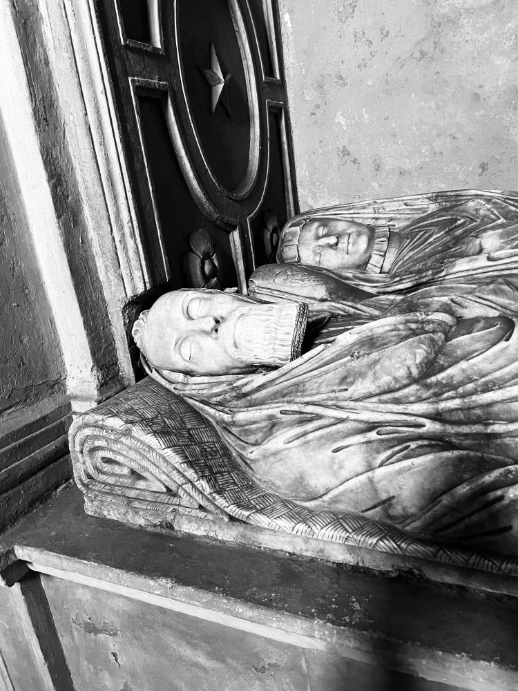 Tomb of Sir George Bruce and ‘His Lady’ (it doesn’t seem to name her) at Culross Abbey
