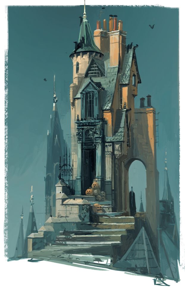 Digital painting, Edinburgh Old Town vibez 