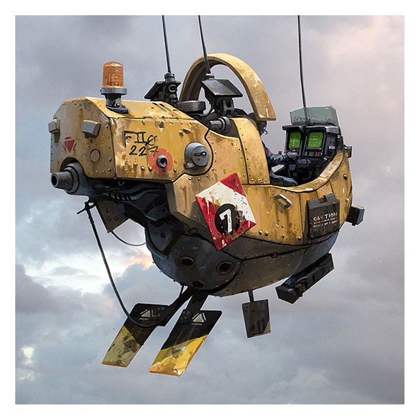 Digital painting, Box art for a model kit collab with Industria Mechanika