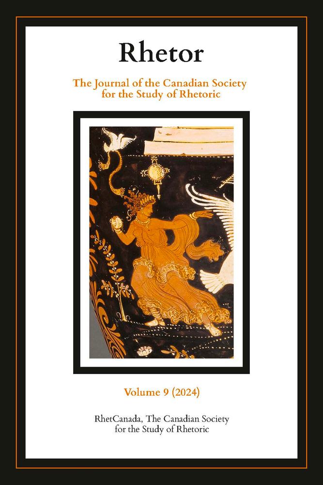 Cover of Rhetor 9, showing an image of the Greek goddess of persuasion, Peitho.