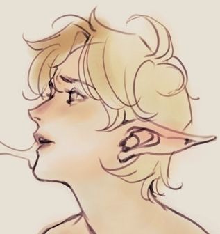 Original character Emery in elven form looking up