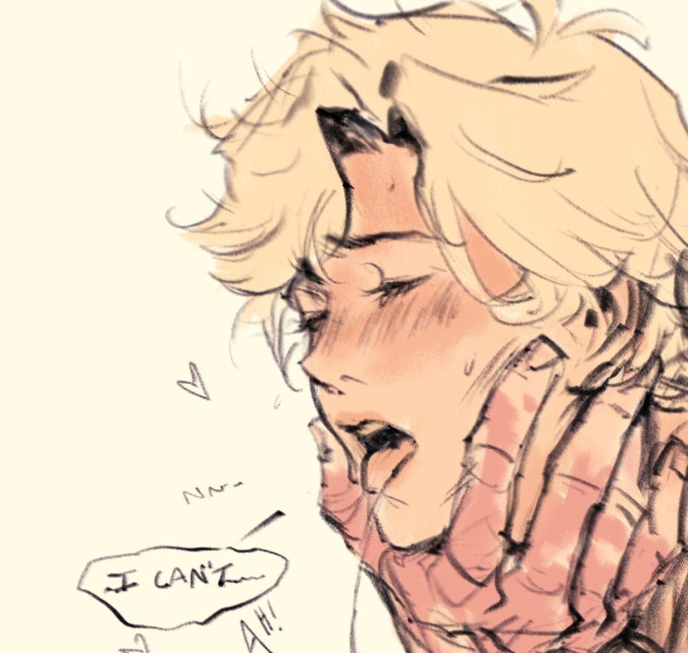 Original character Emery's face being held and saying 'I can't'