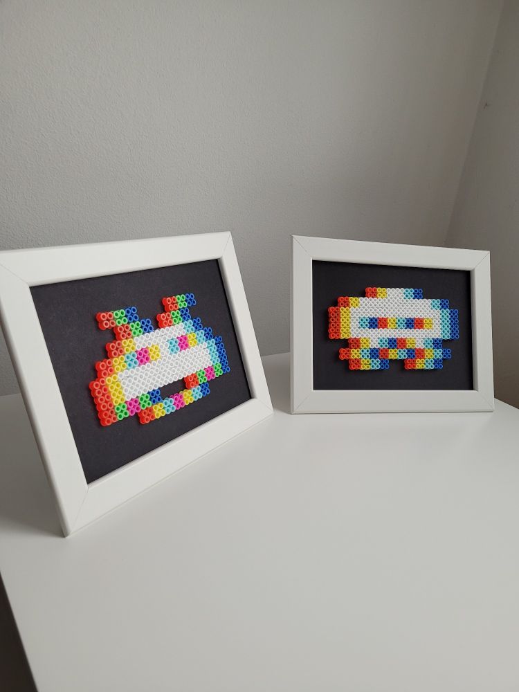 Space invaders pixel glitch art, handmade by @caveofpixels 
