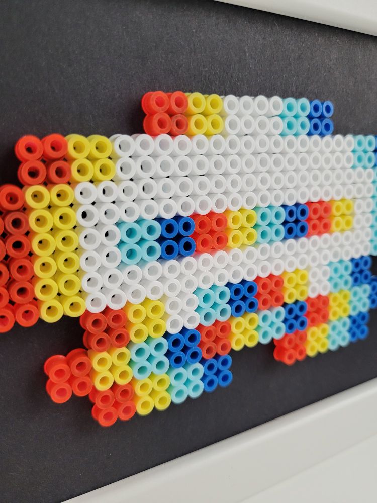 Space invaders pixel glitch art, handmade by @caveofpixels 
