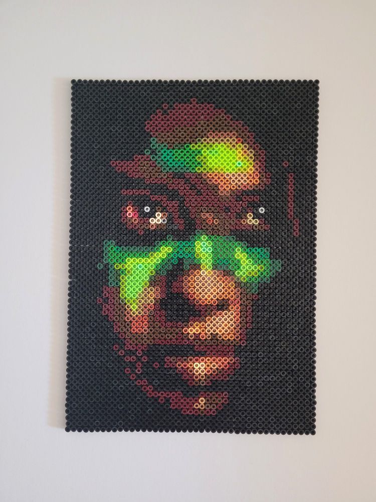 Pixel art portrait of the Prey movie poster