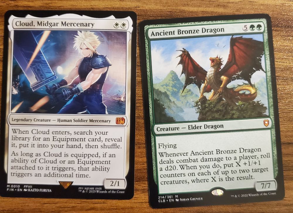 Cloud, Midgard Mercenary and Ancient Bronze Dragon 