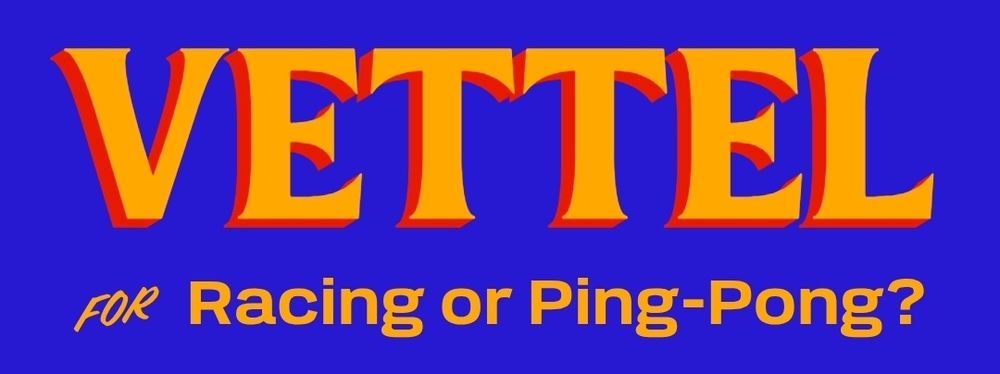 The Mamdani text generator reading "Vettel for Racing or Ping-Pong?"