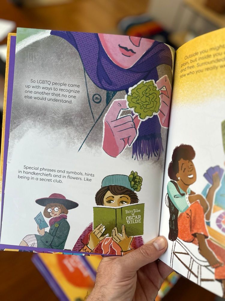 Photo showing an opening page from my new book "Are you a Friend of Dorothy?"
#kidlit #kidlitart #kidlitillustrator #lgbtqbooks
