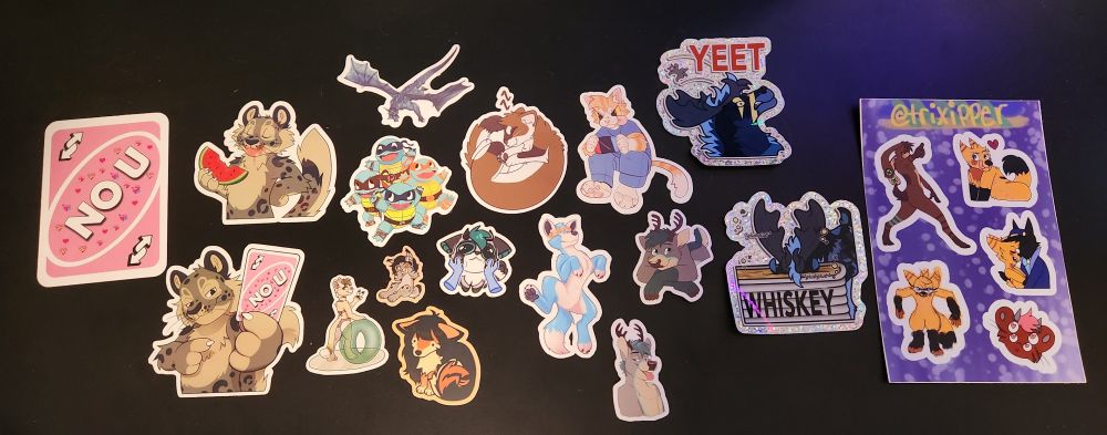 A collection of furry stickers