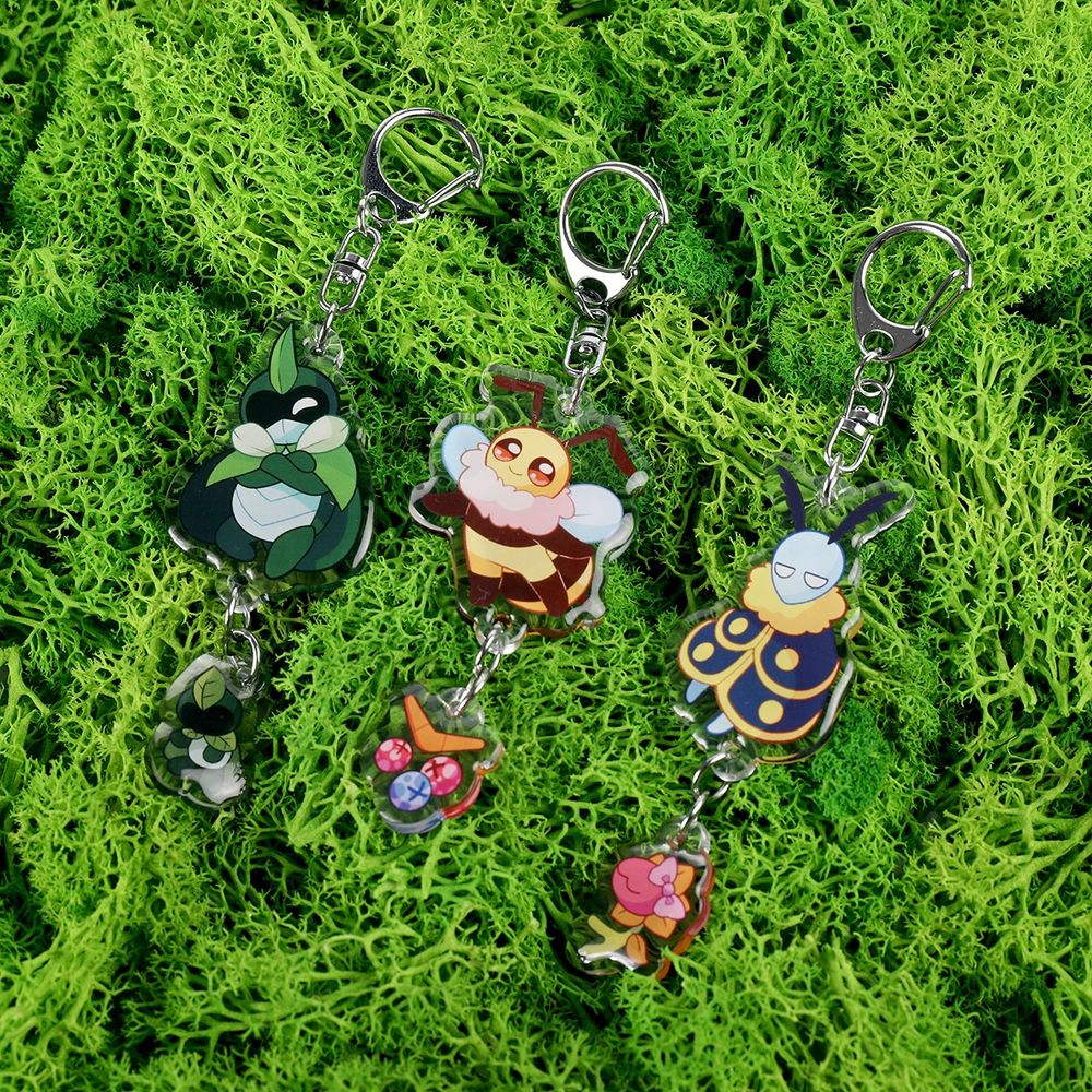 Acrylic charms, Bug Fables, Kabbu, Vi, Leif, fan art