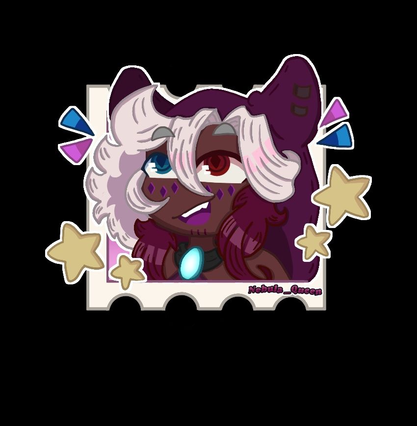 Oc with a hat on with stars around 