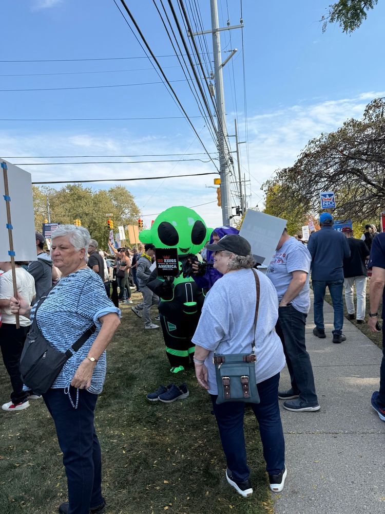 No Kings protest Farmington Hills MI 10.18.25