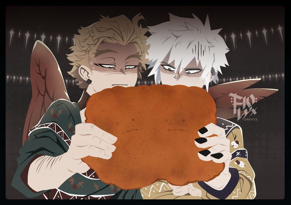 The same image except the atmosphere's mildly greyed out due to result of their ruined gingerbread. The cookies fused together into a blob, much to the two's disappointment