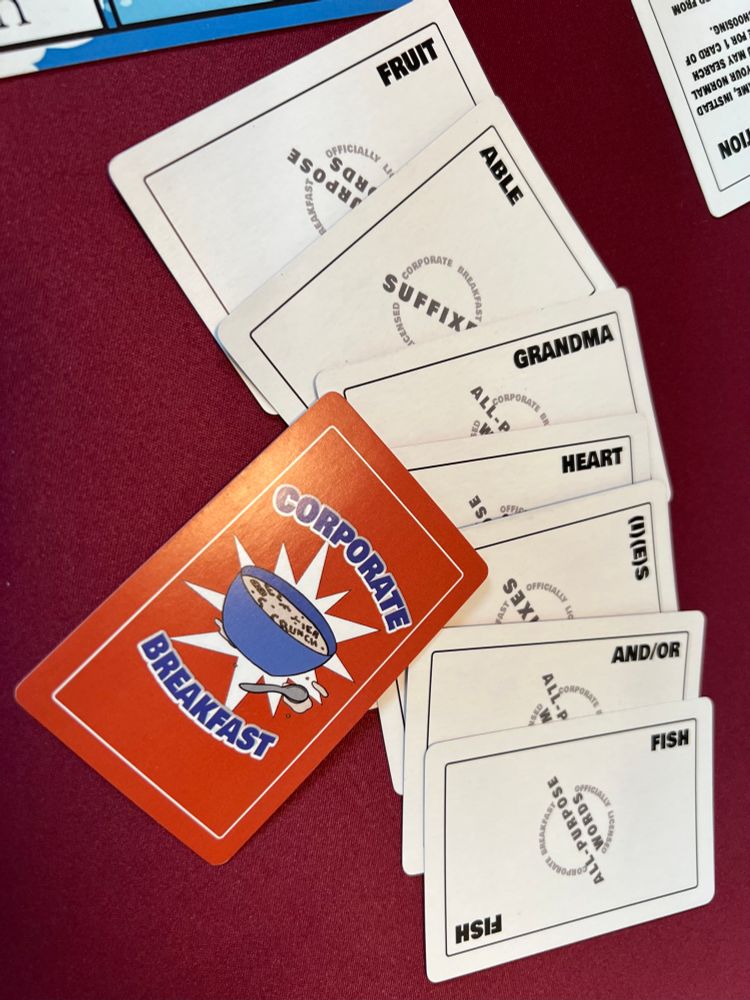 Cards of silly words