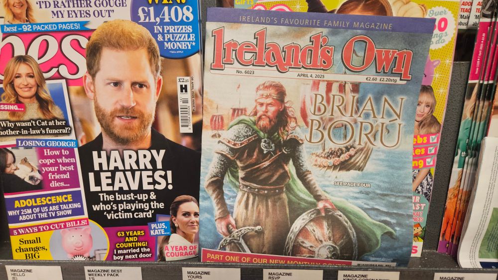 Ireland's own with a picture of Brian Boru on the cover