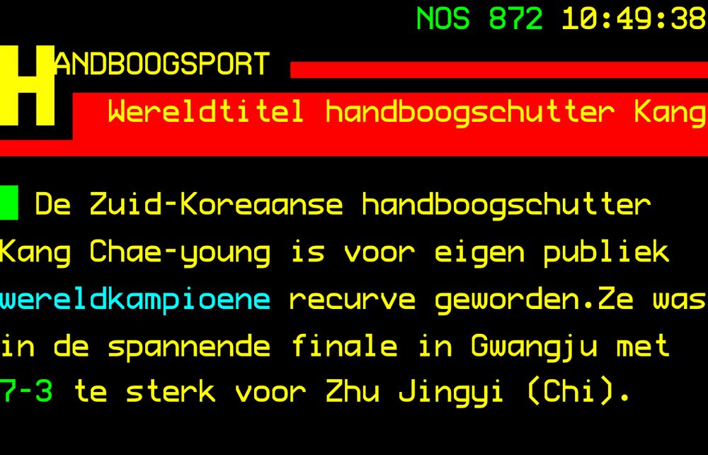 Schermafbeelding van Teletekst