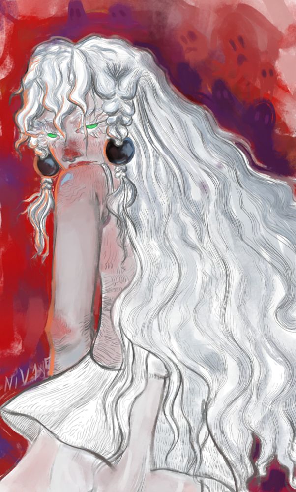 #albinogirlart #albinogirl #art #ocart  #iconart #icon