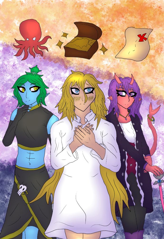 Main characters of a book I’m writing.
Left to right: Jade, Saffron, Delilah
