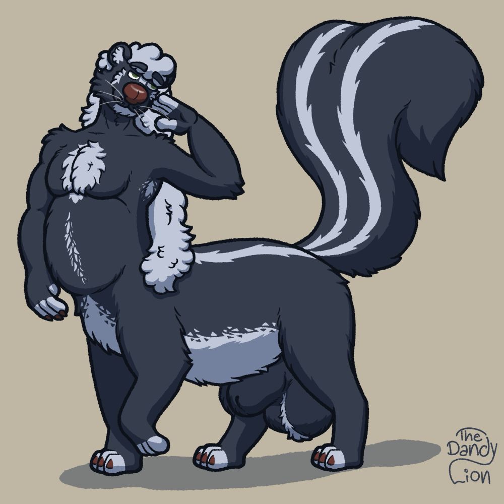 🔞 Myself as a skunktaur and all his luscious locks~