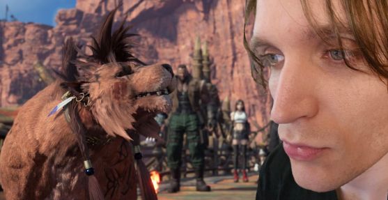 Image of myself and Red XIII in Cosmo Canyon