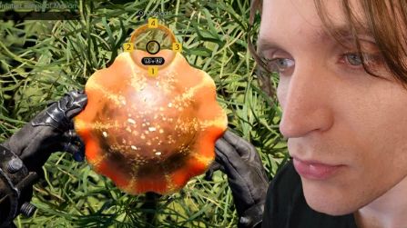 Image of myself and a mushroom from Final Fantasy 7 Rebirth