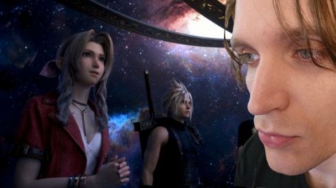 Image of myself, Aerith and Cloud from the video game Final Fantasy 7 Rebirth