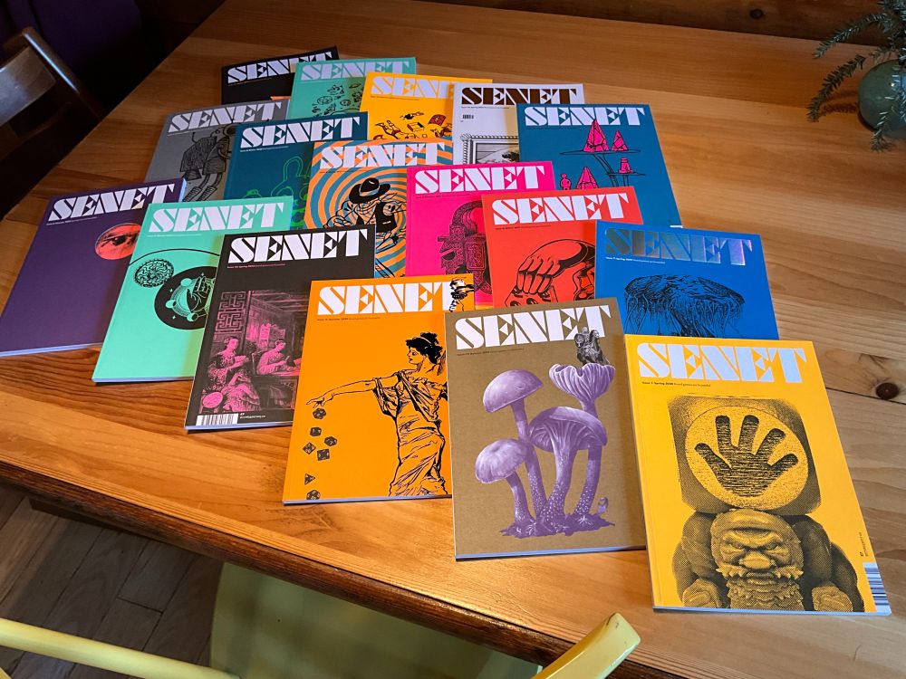 All 17 issues of Senet Magazine. 