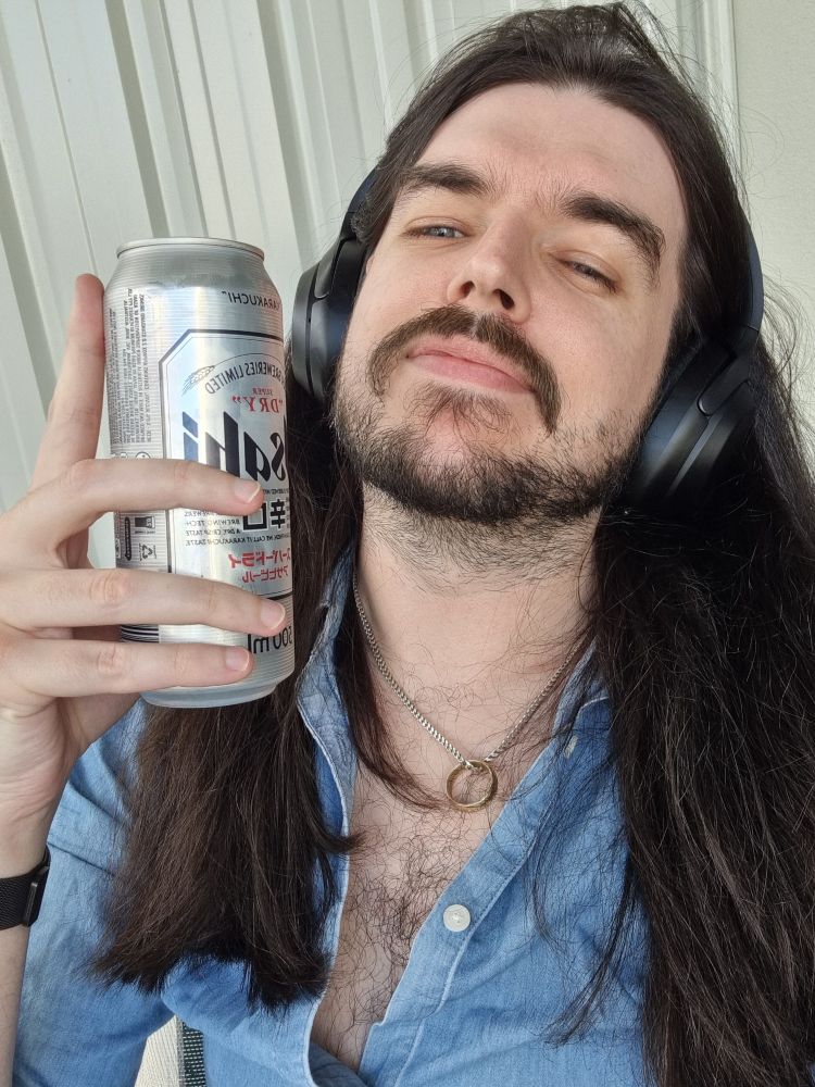 A selfie of Riley and his Friday afternoon beers