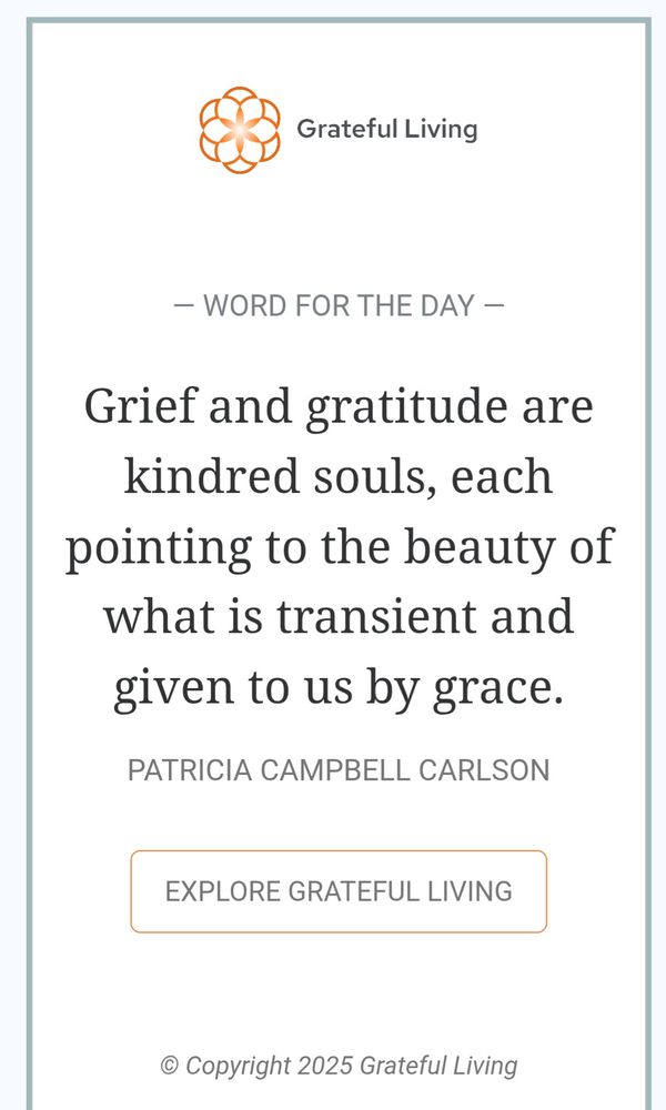 Word for the Day from Grateful.org 