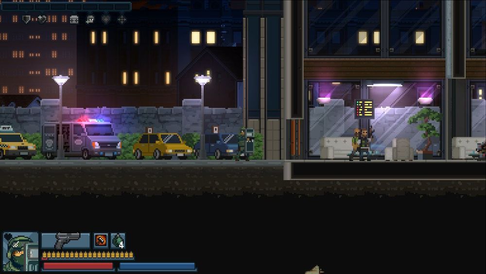 Beginning of a mission in the video game, Door Kickers: Action Squad