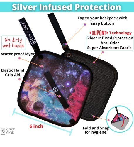 reusable pee cloth for hiking. it's easily washable and ready for the next day!