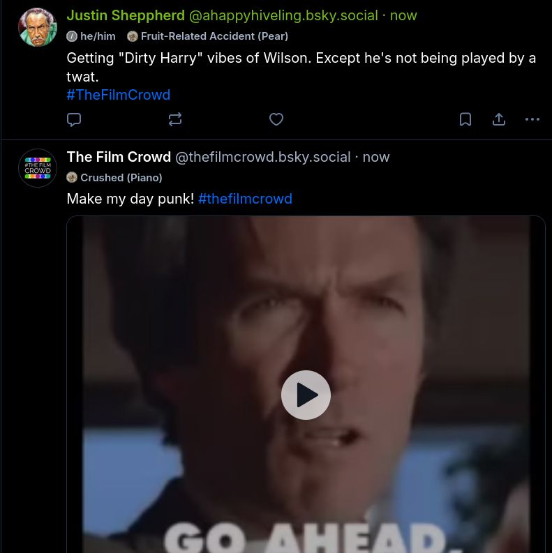double DIRTY HARRY reference on BlueSky.